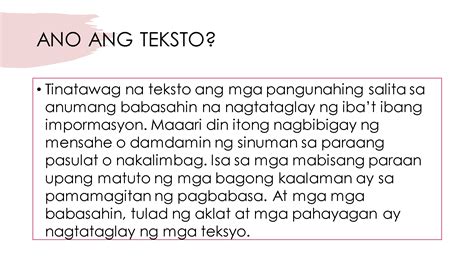 halimbawa ng teksto.